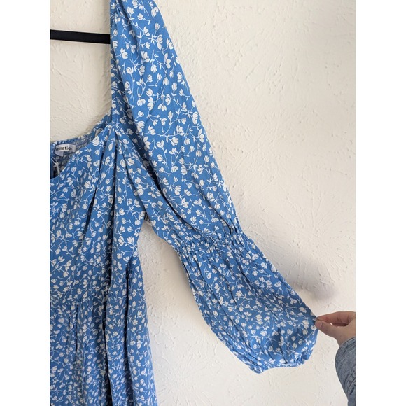 Reformation Mica midi dress size 20 floral long sleeve wedding guest NWT - Picture 5 of 7